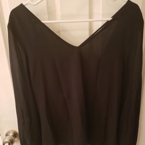 Black drapey blouse